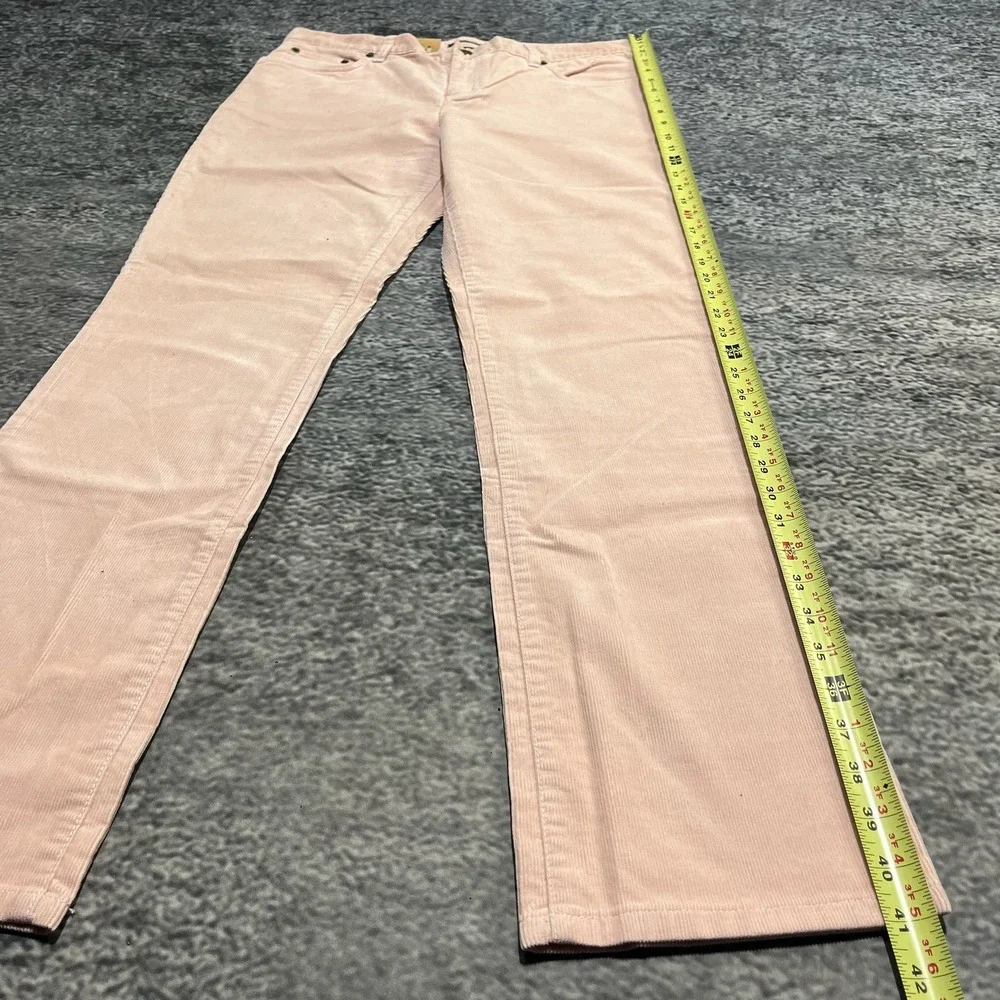 NWT Lauren Ralph Lauren Modern Slim Stretch Pants Womens 8 (32x31) Pink Corduroy